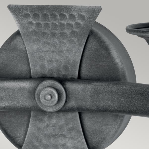 Saxon 2xE14 60W Elstead harmaa kaksiosainen kynttiläseinävalaisin
