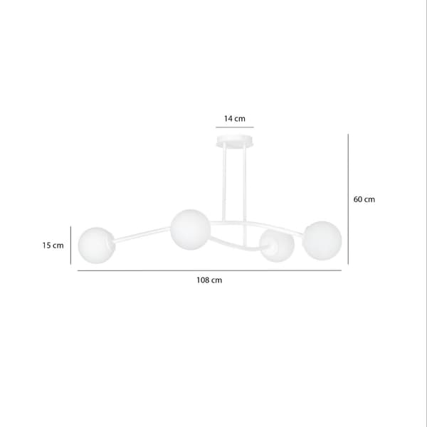 LOFTLAMPE Emibig 4xE14 40W HALLDOR 4 HVID 1025/4