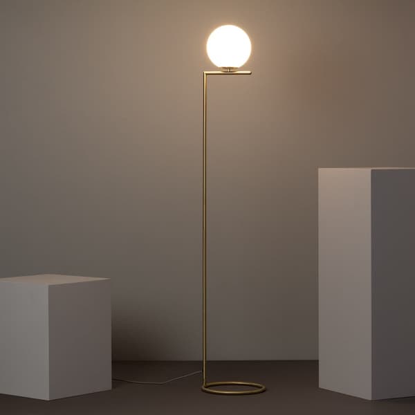 Golvlampa glaskula E27 Abruzzo Home