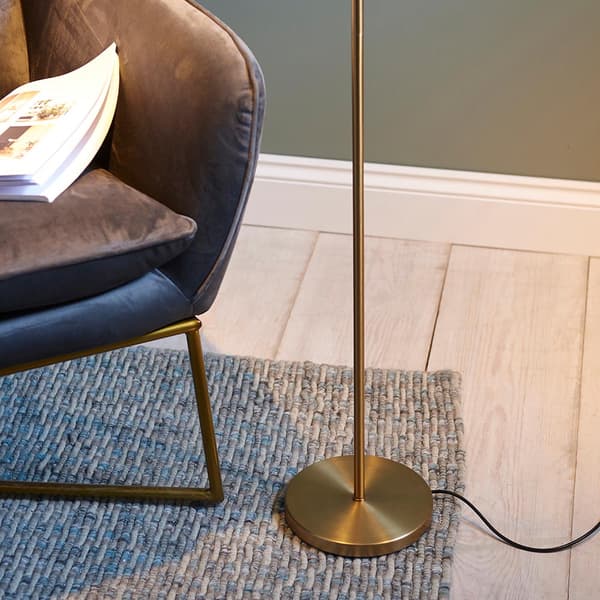 Modern golvlampa för läsning, mässing, rörlig spotlight LED 4W DEDICATED READER Endon