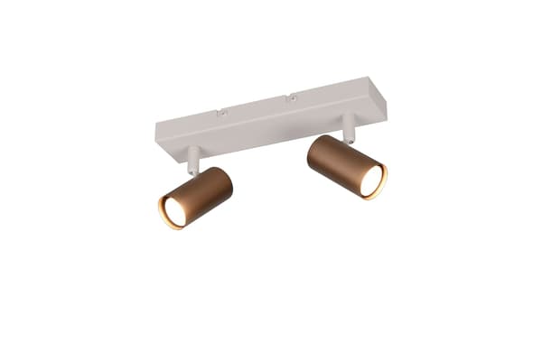 Modern takspotlight beige dubbla tuber 2xGU10 5W TARYN RL