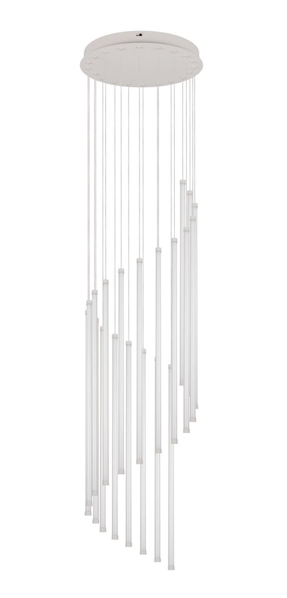 Moderne grå spiralformede LED-pendellampe med variabel farve 70W BAXTER Trio