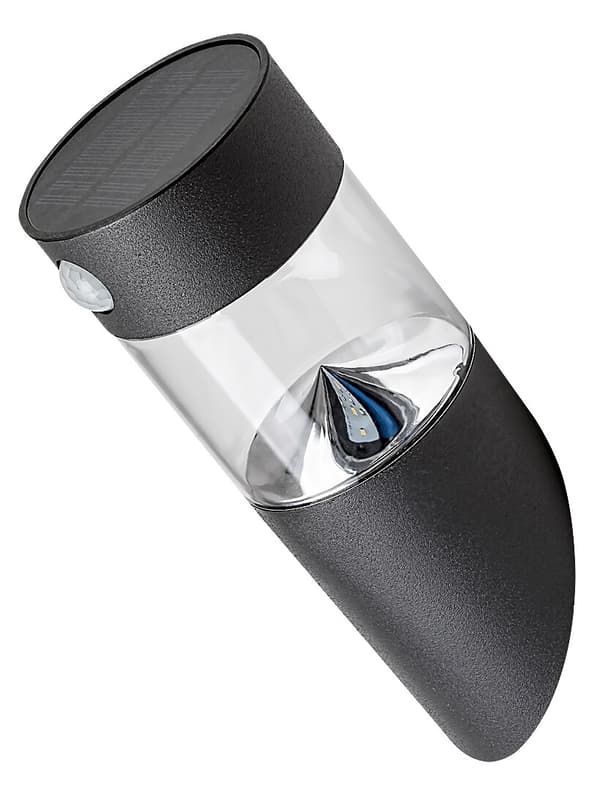 Kapuas sort 1,5W LED udendørs væglampe med sensor 77015 Rabalux
