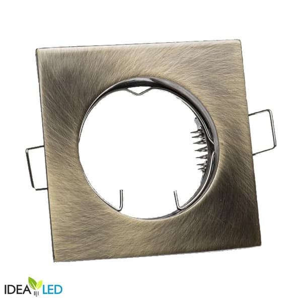 Loftlampe IP20 kvadratisk messing GU10 ID-1071 Idealed
