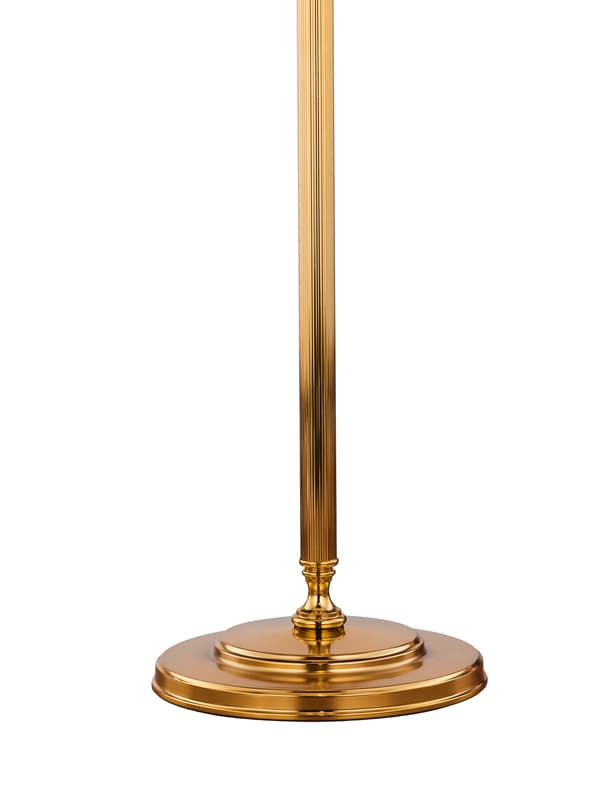 Gulvlampe, guld messing, sort lampeskærm 1xE27 15W BATUMI Jupiter