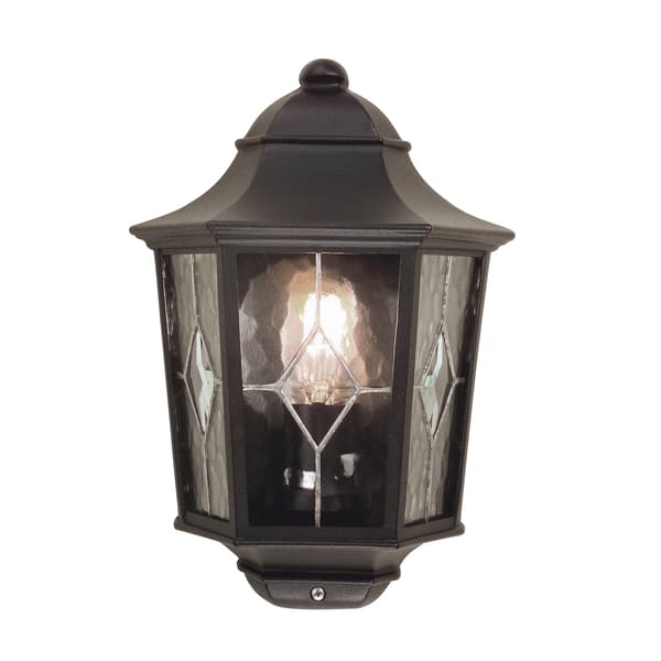 Norfolk udendørs væglampe 1xE27 sort Elstead NR7-2-BLK