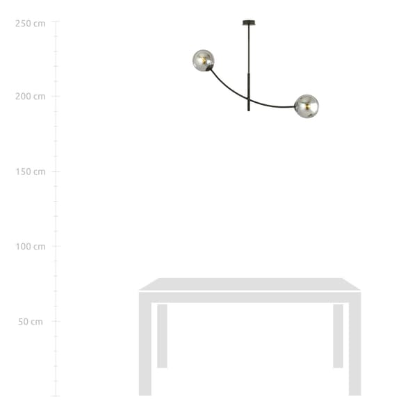 Emibig loftlampe 2xE14 40W HUNTER 2 SORT/GRAFIT 1100/2