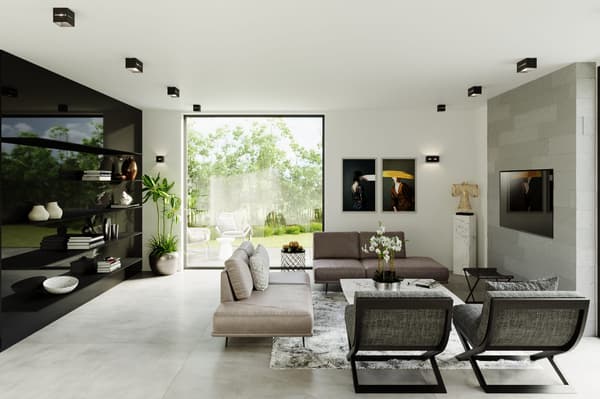 Væglampe LOBO Sort Sollux Lighting SL.0204