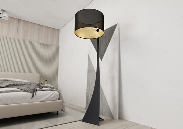 Emibig gulvlampe 1xE27 60W ESTRELLA LP1 SORT/GULD 1156/LP1