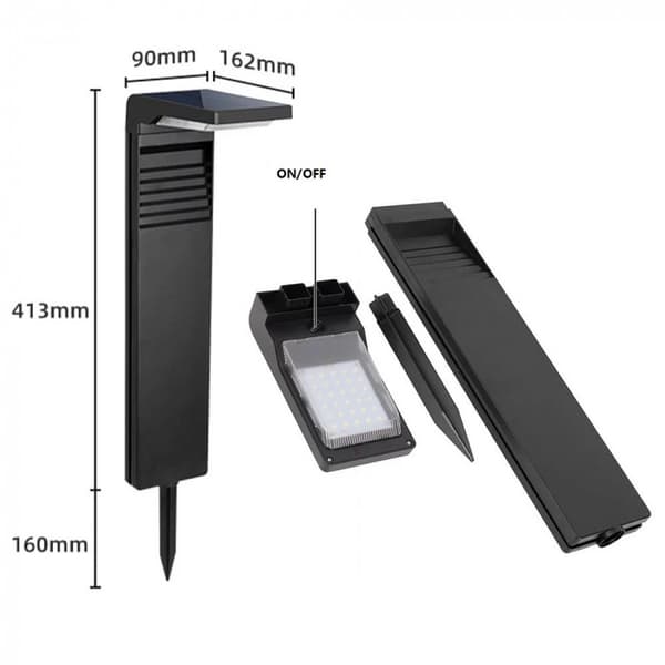 Aurinkokäyttöinen puutarhapylväs 40 cm Ecolight EC20113