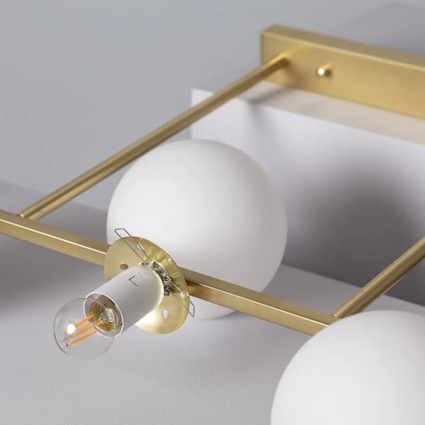 Pendellampe Guld Mælkekugler Abruzzo Marche 6xE27