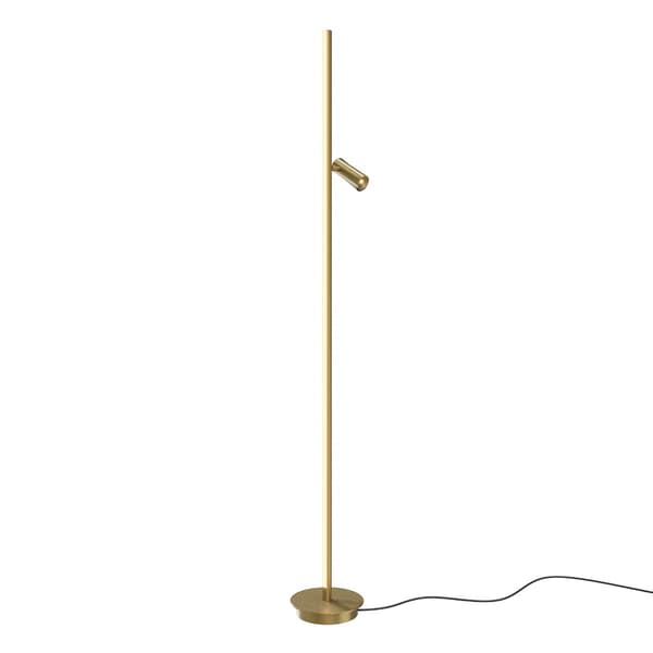 Moderne messing gulvlampe med LED-spotlight på lyspind 14W THIN Maytoni