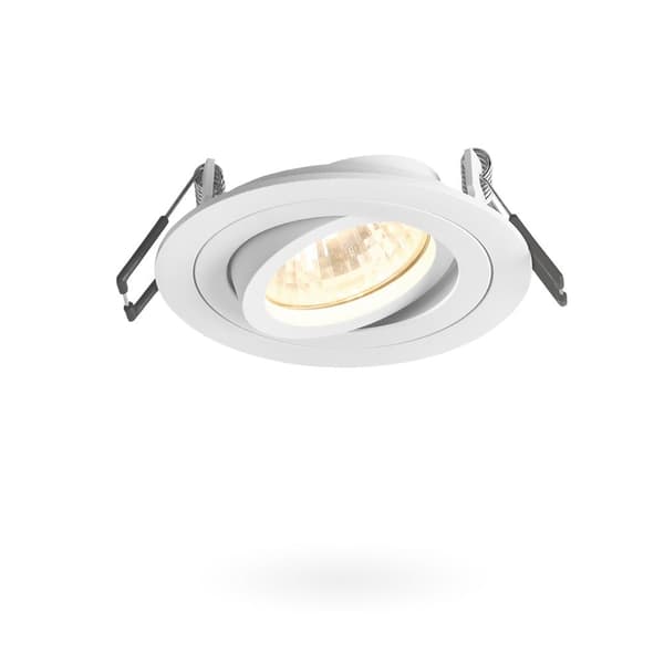 Infälld spotlight rörlig vit rund halogen GU10 Spotlight Videx