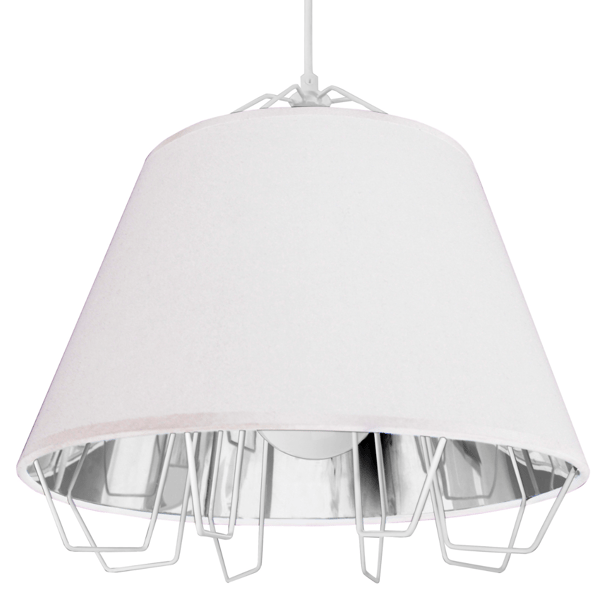 Hänglampa vit-silver E27 FALUN 307255 Polux