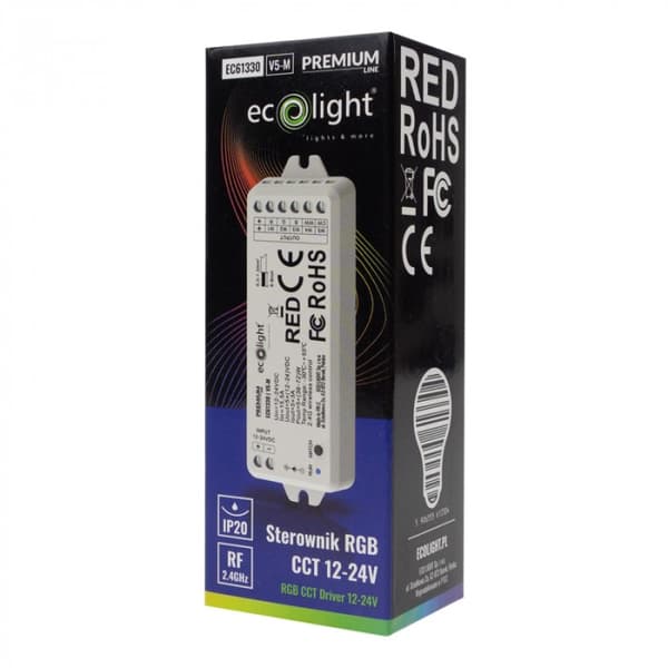 LED-strip controller V5-M RF RGB+CCT 15A 12-24V Ecolight