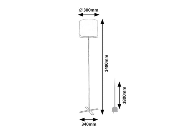 Gulvlampe E27 1x40W Izander 74012 Rabalux