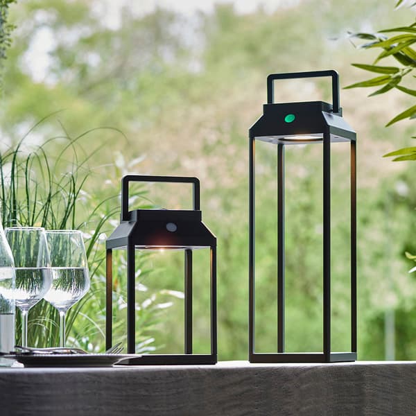 Udendørs terrasse solcelle USB sort bur LED 3.15W LINTERNA Endon