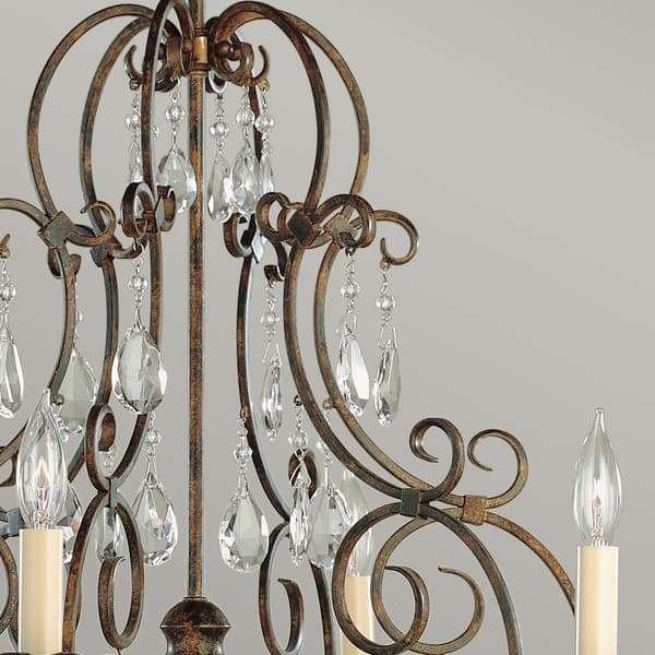 Chateau krystallysekrone 6xE14 60W Feiss