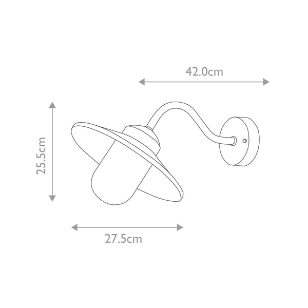 Utomhusvägglampa vit E27 60W Klampenborg Elstead