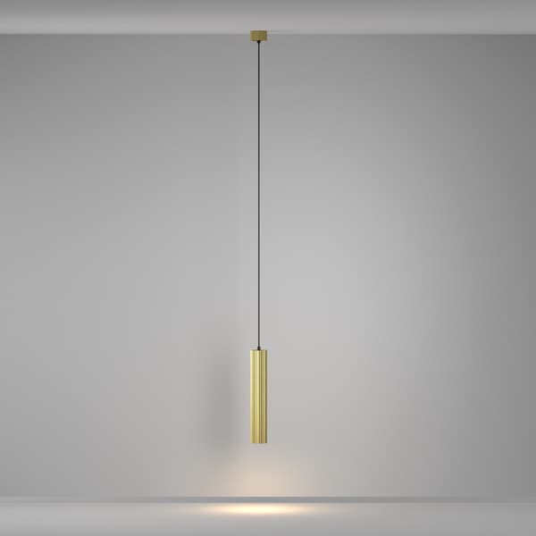 Moderne messing riflet rør pendel 1xGU10 10W CALIPSO Maytoni Technical