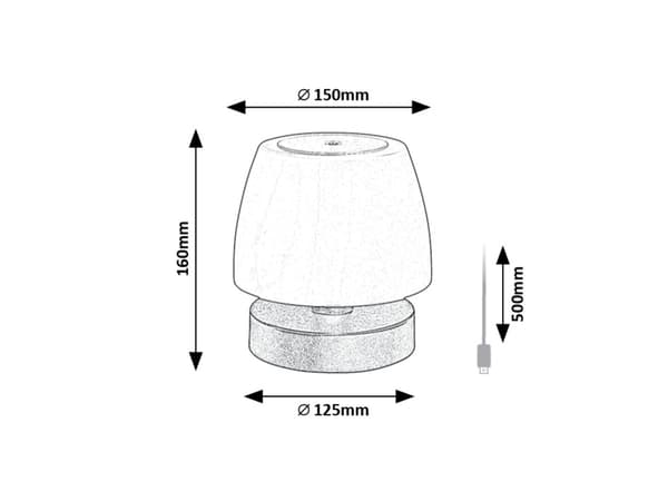 LED bordlampe til terrasse 3W Odera sort 7040 Rabalux