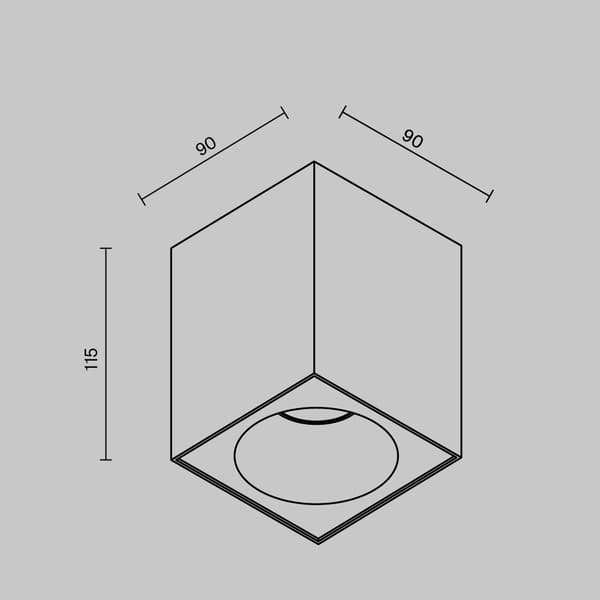 Maytoni Technical Zoom loftlampe Maytoni C030CL-01B