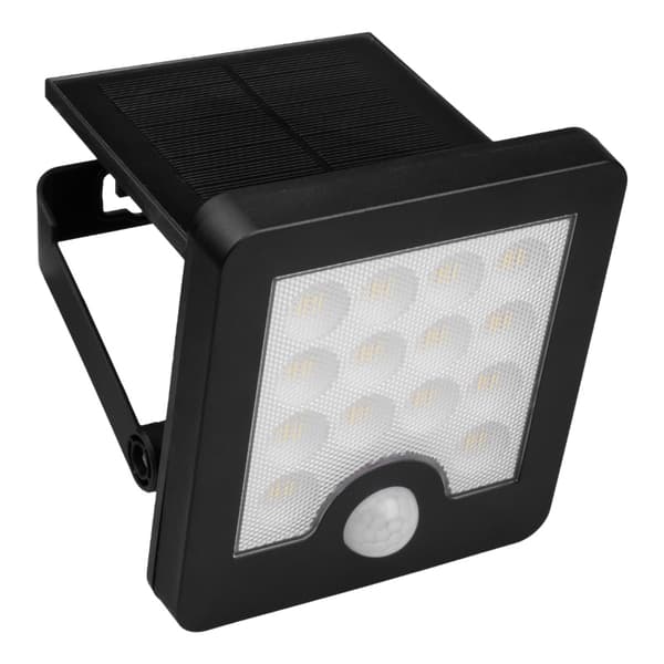 LED solcellslampa 5W med rörelsesensor svart IP65 DPM