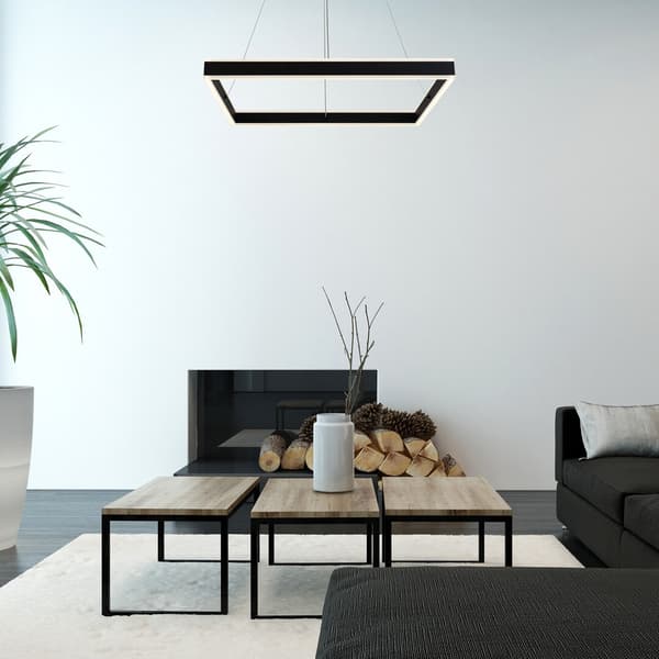 LED pendellampe 60W mat sort 3085 Quadro Rabalux