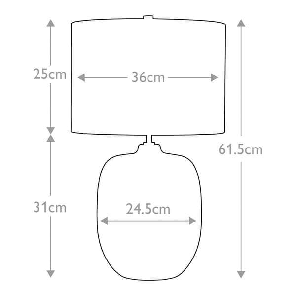 Bordlampe keramik grå hvid Chalk Farm E27 60W Elstead