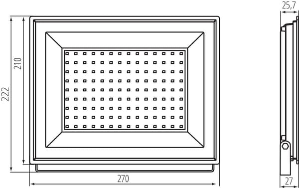 LED halogenprojektør GRUN 100W IP65 31394 neutral Miledo