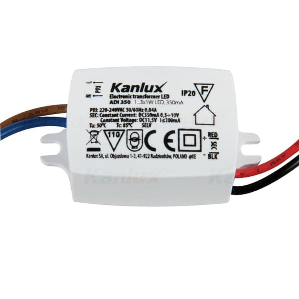 LED-strømforsyning konstant strøm ADI 3W 0,5-10V Kanlux 1440