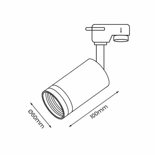 Milagro TRACK SPOT LIGHT ML7669 sort LED-skinnespot
