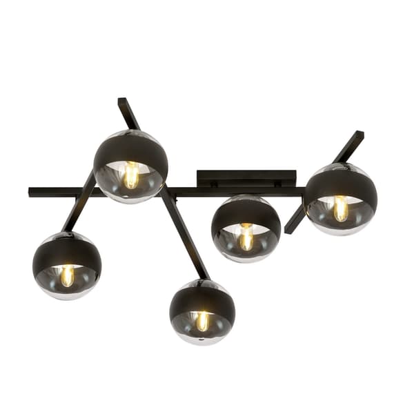 Lysekrone Emibig 5xE14 40W SMART 5 BLACK/STRIPE 1105/5
