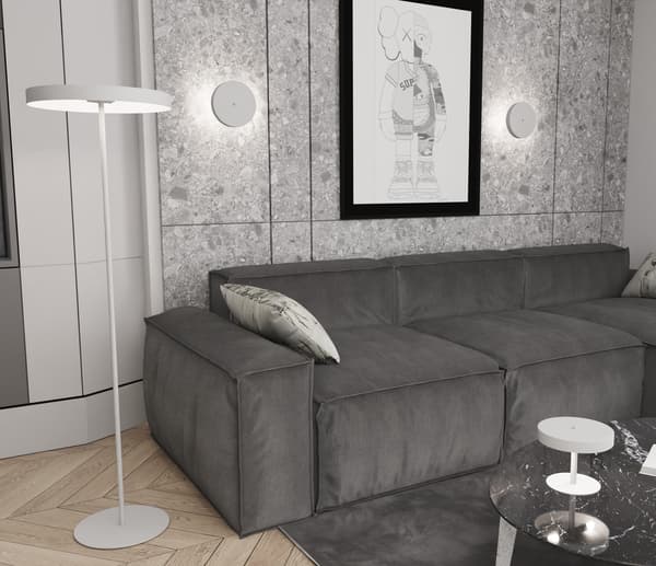 Gulvlampe loft hvid flad 3xG9 8W NEMO Emibig