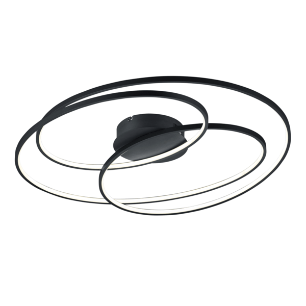 Moderne loftlampe indbygget LED GALE sort Trio 673918032