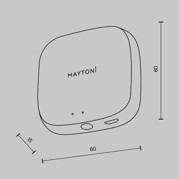 Wi-Fi Smart Control-modul vit fyrkantig Zigbee+BLE GATEWAY Maytoni