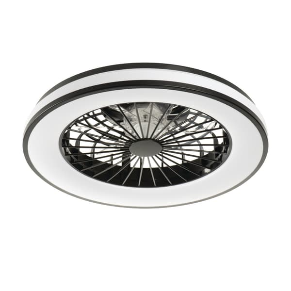 Loftventilator med LED-lampe PLAVE LED CCT sort 38033 Kanlux