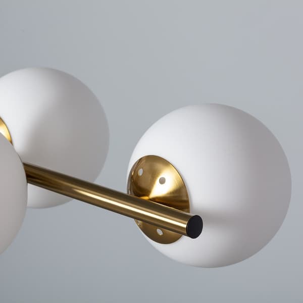 Pendellampe guld glaskugler Abruzzo Conte 6xE27