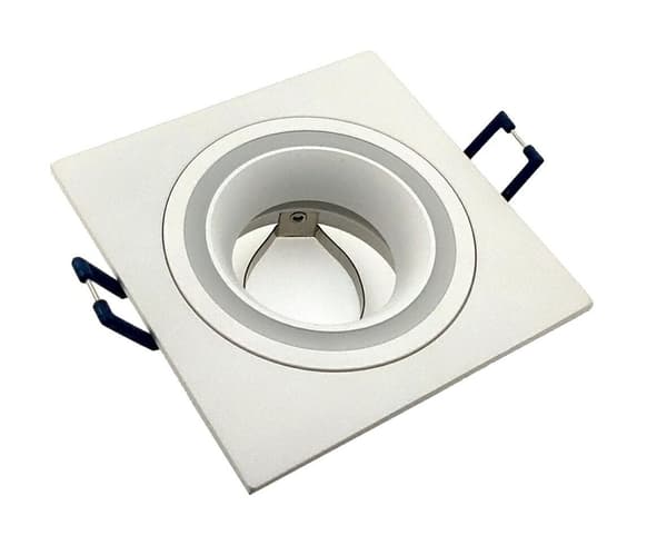 Fyrkantig vit GU10 takspotlight Claro ID-1005 Idealed