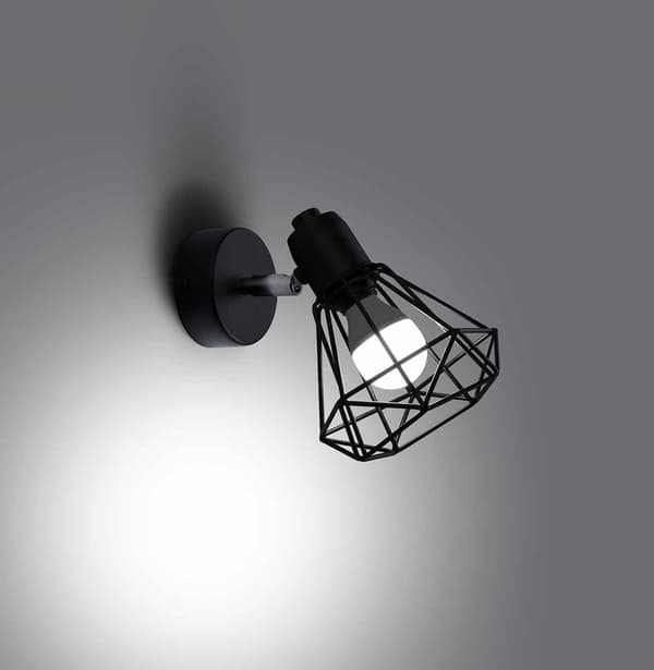 Sollux ARTEMIS industriel sort væglampe SL.1105