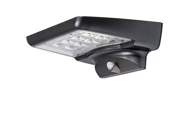 Moselle sort 4W LED udendørs solcelle væglampe med sensor 77014 Rabalux
