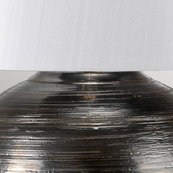 Bordslampa porslin silver Caesar E27 60W Elstead
