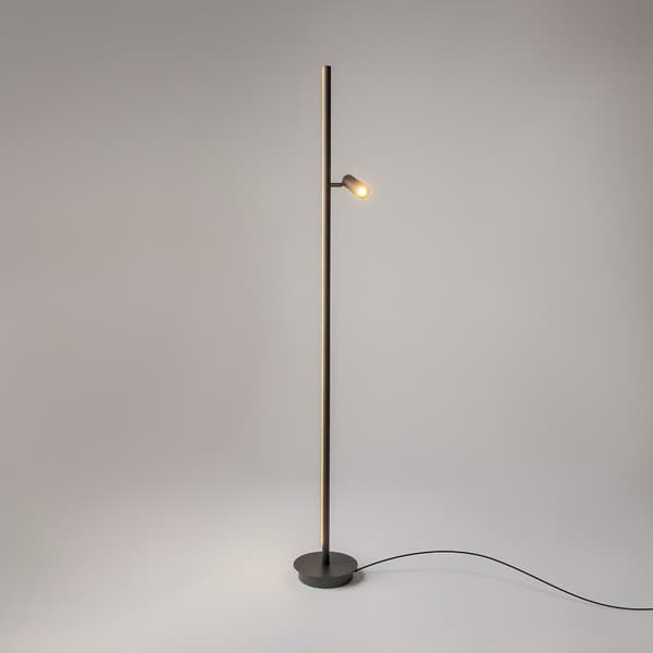 Moderne sort gulvlampe med LED-lysstick 14W THIN Maytoni