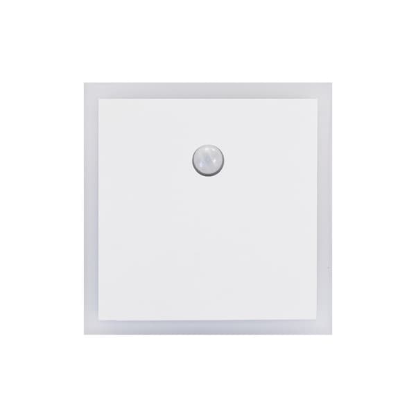 Fyrkantig trapplampa vit med rörelsesensor LED 0.6W Evo Eko-Light
