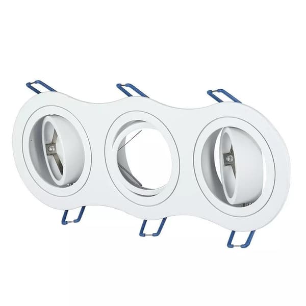 V-TAC 3xGU10 Rund Vit VT-784 Takspotlight