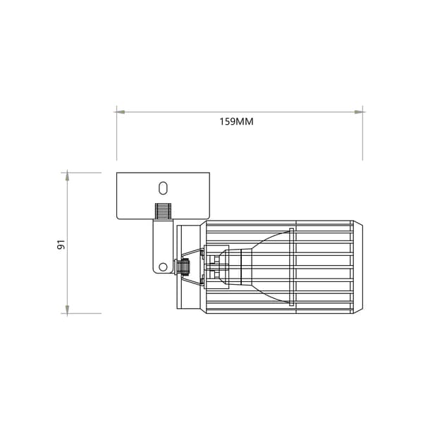 Loftspot sort VERTICAL 1xGU10 8W Milagro