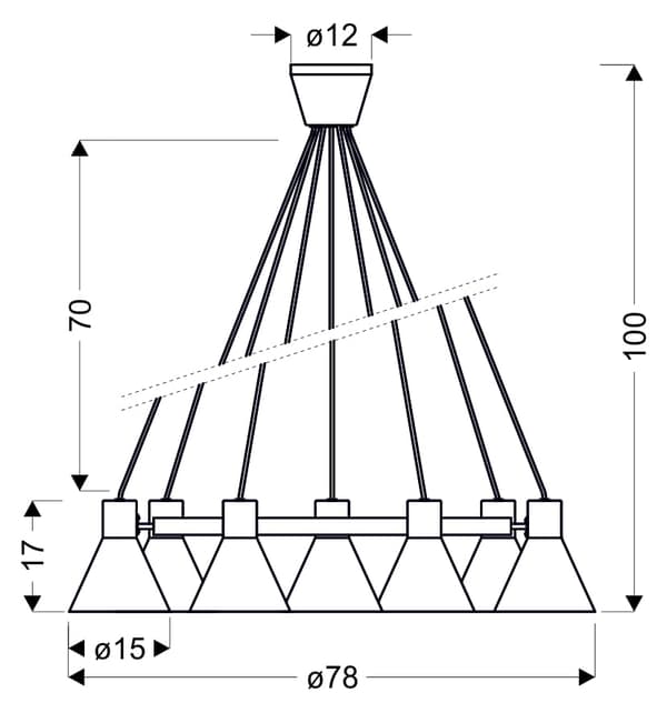 Lysekrone Candellux MORE 37-71170 sort