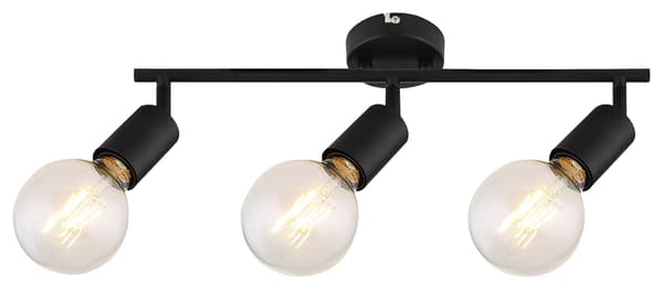 Industriel loftlampe E27 3x40W mat sort 3988 Lamar Rabalux