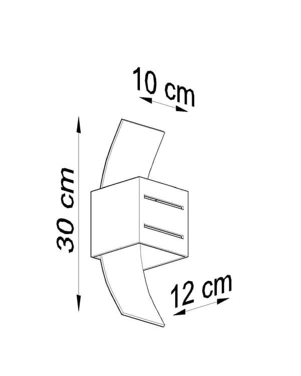 Seinävalaisin LORETO Harmaa Sollux Lighting SL.0202