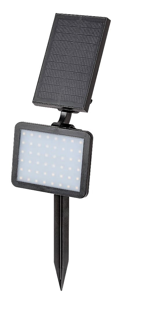 LED-solcellsdriven markspotlight 9.6W Kelna svart 77011 Rabalux